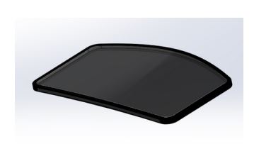 Glass Panel with seal for 750 sunroof